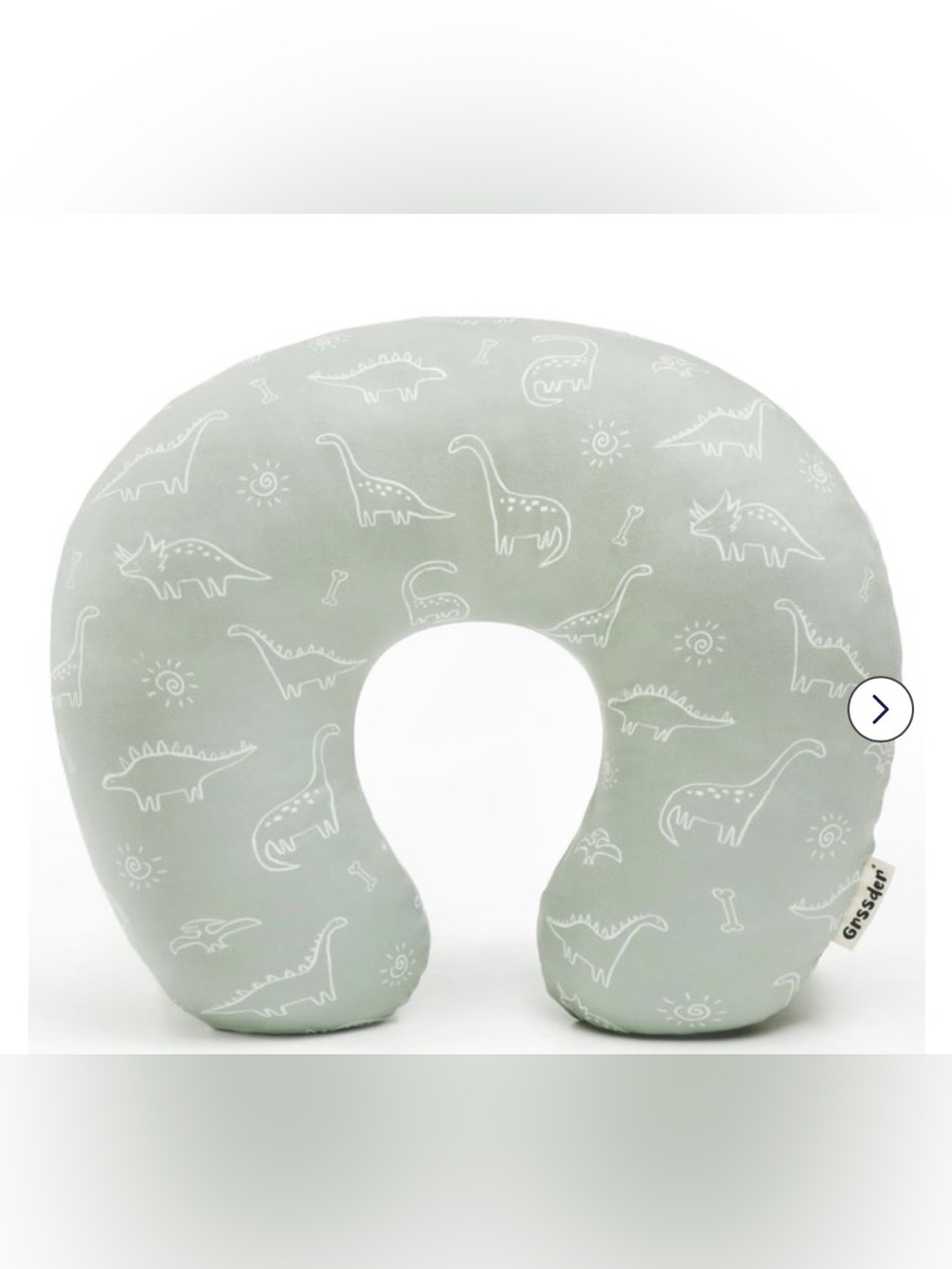 GRSSDER Nursing Pillow Cover Dinosaur Print Stretchy Minky Removable Ultra Soft